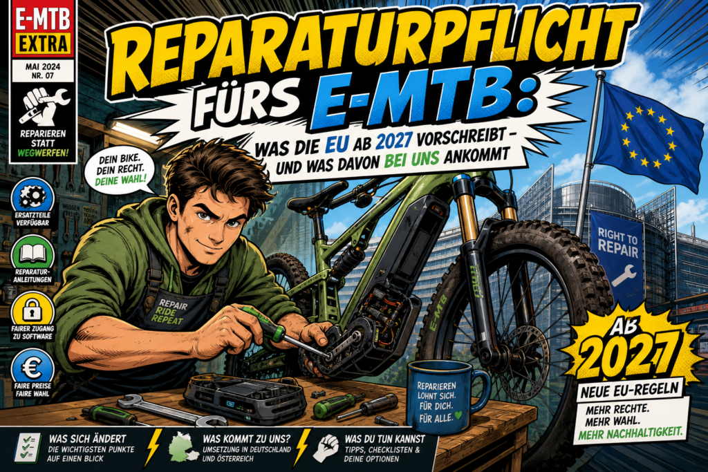 Reparaturpflicht fürs E MTB Was die EU ab 2027 vorschreibt — und was davon bei uns ankommt